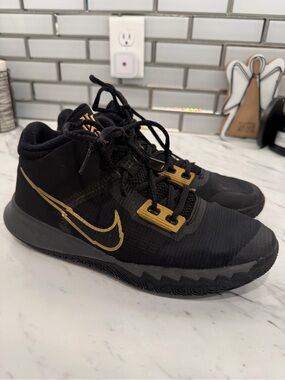 Nike Black and Gold Basketball Shoes